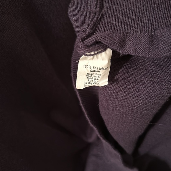 Brooks Brothers 100% Cotton Navy Blue Long-Sleeve Polo Size M - Picture 4 of 4